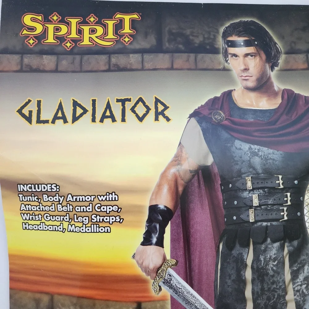 Spirit Halloween Gladiator Adult Costume One Size Fits Most Up to 44 01179514 - Picture 3 of 6